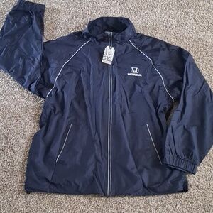 NWT Unisex Honda Windbreaker Jacket
